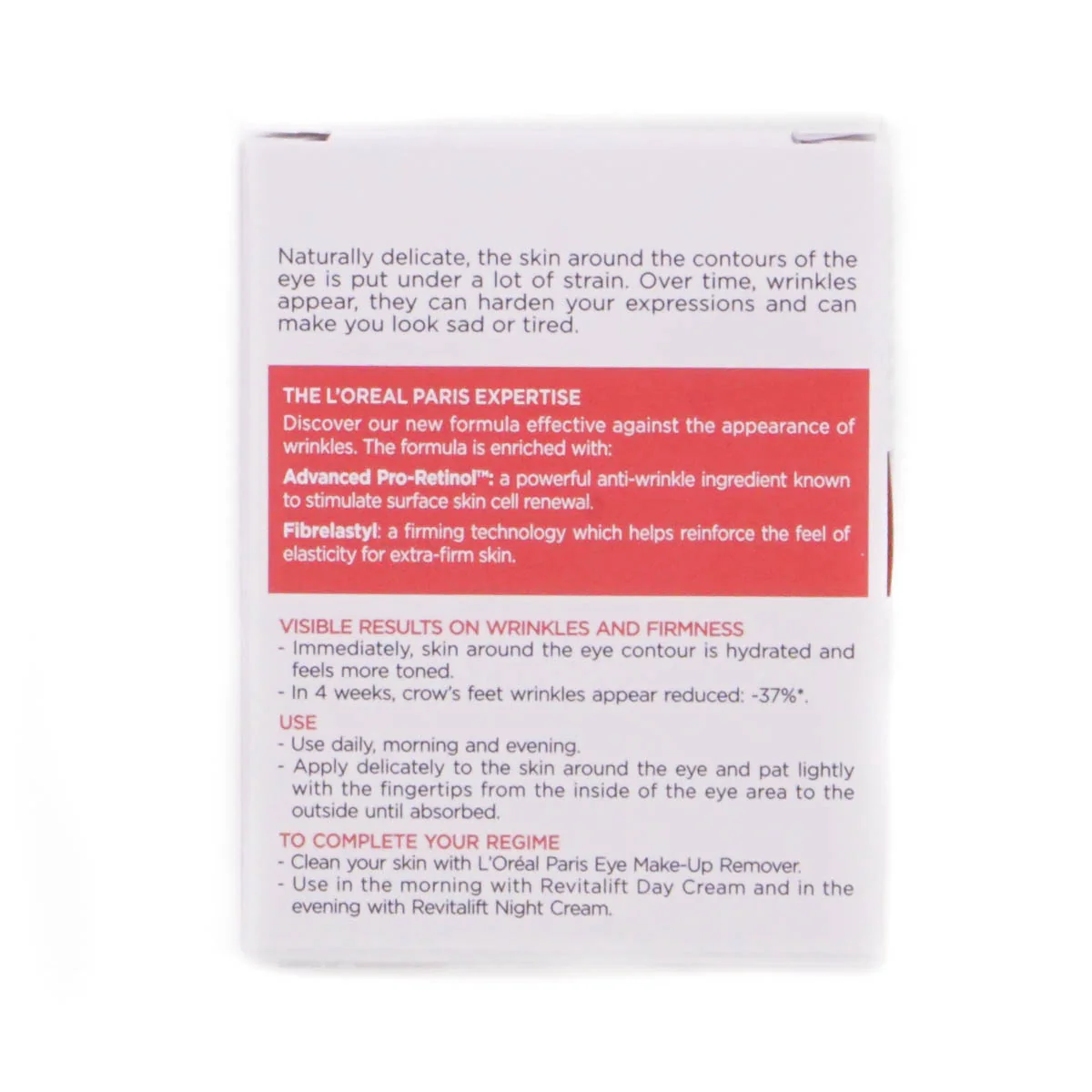 L'Oreal Revitalift Eye Cream 15ml Anti Wrinkle Extra Firming - Image 3